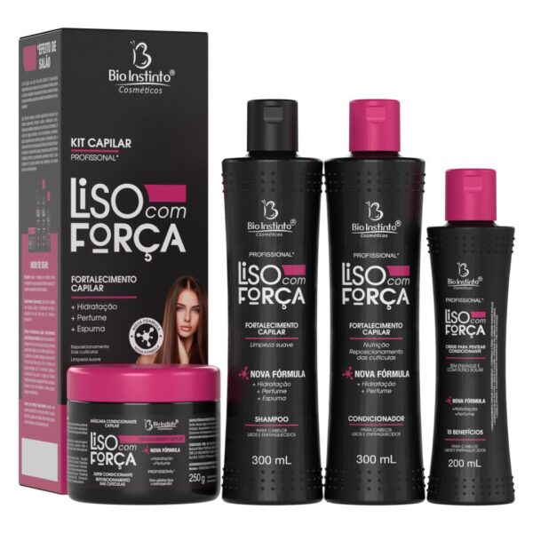 KIT CAPILAR 4 ITENS LISO COM FORÇA BIO INSTINTO