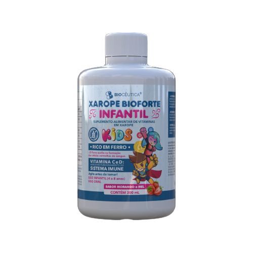 XAROPE BIOFORTE INFANTIL SABOR MORANGO E MEL 300ML
