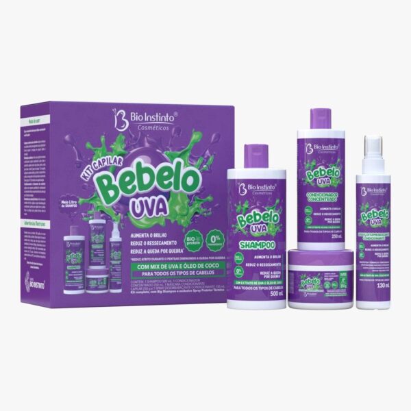 KIT CAPILAR 4 ITENS BEBELOO UVA BIO INSTINTO
