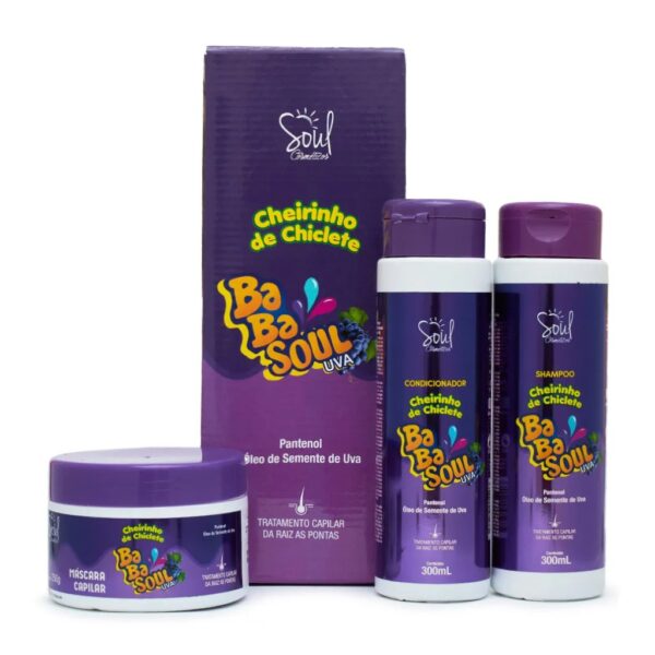 KIT CAPILAR 3 ITENS BABASOUL UVA SOUL