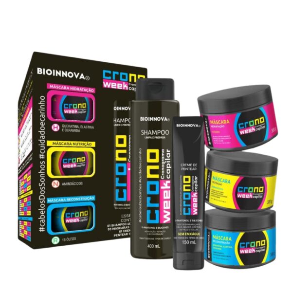 KIT CAPILAR 5 ITENS CRONOWEEK BIOINNOVA