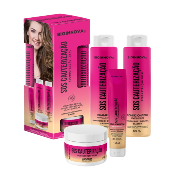 KIT CAPILAR 4 ITENS SOS CAUTERIZAÇÃO BIOINNOVA