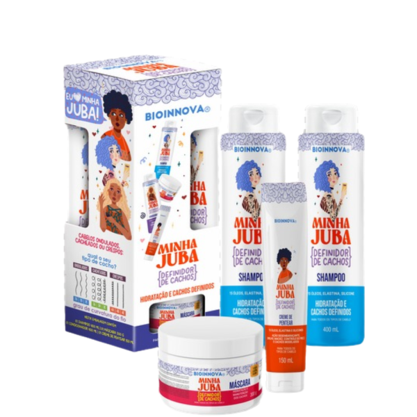 KIT CAPILAR 4 ITENS MINHA JUBA  BIOINNOVA