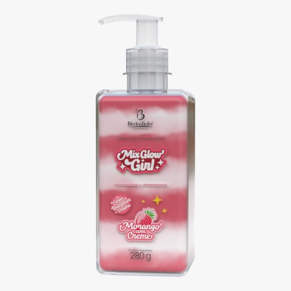 GEL BEIJAVEL MIX GLOW MORANGO COM CREME BIO INSTINTO 280ML